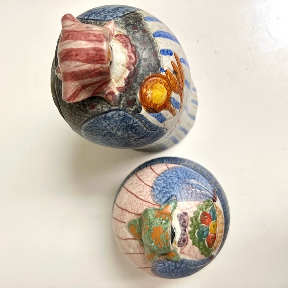 ITALICA ARS 2-piece Vintage MID CENTURY MODIGLIANI POTTERY 8.5” Peasant Women - Picture 11 of 13